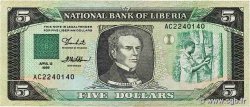 5 Dollars LIBERIA  1989 P.19