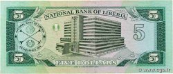 5 Dollars LIBERIA  1989 P.19 TTB+