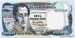 1000 Pesos Oro COLOMBIA  1986 P.424c