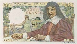 100 Francs DESCARTES FRANCE  1944 F.27.06