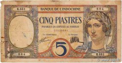 5 Piastres FRENCH INDOCHINA  1927 P.049b
