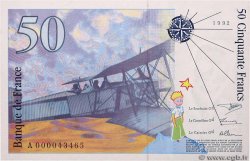 50 Francs SAINT-EXUPÉRY FRANCE  1992 F.72.01aA NEUF
