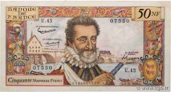 50 Nouveaux Francs HENRI IV FRANCE  1959 F.58.04 VF