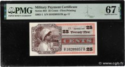 25 Cents UNITED STATES OF AMERICA  1968 P.M066 UNC