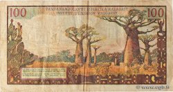 100 Francs - 20 Ariary MADAGASCAR  1966 P.057a TTB+