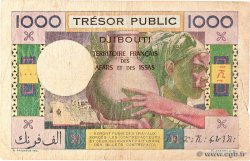 1000 Francs FRENCH AFARS AND ISSAS  1974 P.32 VG