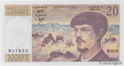 20 Francs DEBUSSY FRANCIA  1986 F.66.07W16