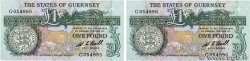1 Pound Consécutifs GUERNSEY  1980 P.48a