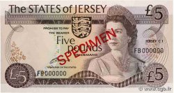 5 Pounds Spécimen JERSEY  1976 P.12as