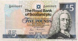5 Pounds Petit numéro SCOTLAND  1987 P.347a
