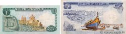 1 et 5 Liri Lot MALTE  1973 P.31f et P.32d F+
