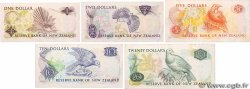 1, 2, 5, 10, 20 Dollars Lot NEW ZEALAND  1981 P.169c, P.170a, P.171a, P.172a 173a F - VF