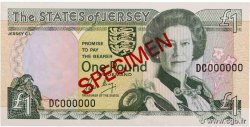 1 Pound Spécimen JERSEY  1989 P.15a