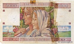 5000 Francs TRÉSOR PUBLIC FRANCE  1955 VF.36.01 G
