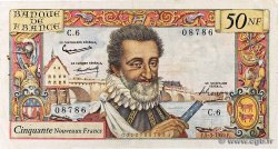 50 Nouveaux Francs HENRI IV FRANCE  1959 F.58.01 VF-
