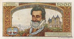 5000 Francs HENRI IV FRANCE  1958 F.49.06 VF-