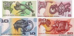 2, 5, 10 et 20 Kina Lot PAPUA NEW GUINEA  1997 P.05c, P.09c,  P.10a et P.13b,  UNC-