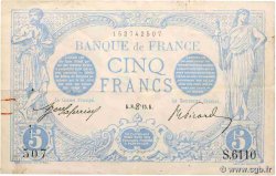 5 Francs BLEU FRANCIA  1915 F.02.28