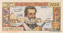 5000 Francs HENRI IV Petit numéro FRANCE  1957 F.49.01 F+
