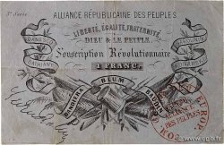 1 Franc FRANCE regionalism and various  1852 P.- F+