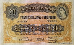 20 Shillings - 1 Pound AFRIQUE DE L&nbsp;EST  1956 P.35
