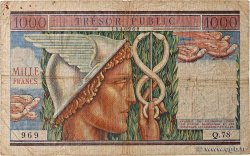 1000 Francs TRÉSOR PUBLIC FRANCE  1955 VF.35.01 F-