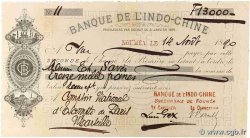 13000 Francs FRANCE regionalism and miscellaneous Marseille 1890 DOC.Chèque VF+