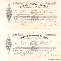 1523,95 et 8000 Francs Lot FRANCE regionalism and miscellaneous Paris 1891 DOC.Chèque VF+