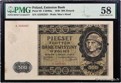 500 Zlotych POLAND  1940 P.098 AU
