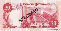 20 Pula Spécimen BOTSWANA (REPUBLIC OF)  1976 P.05s2 UNC-