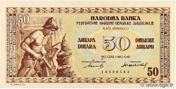 50 Dinara YUGOSLAVIA  1946 P.064b AU