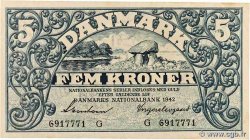 5 Kroner DENMARK  1942 P.030f AU