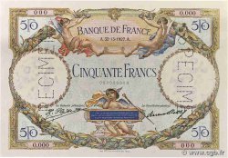 50 Francs LUC OLIVIER MERSON Spécimen FRANCE 1927 F.15.01Sp