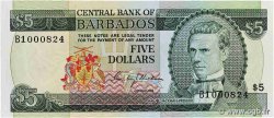 5 Dollars BARBADOS  1973 P.31a