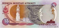 5 Dollars Petit numéro BERMUDA  2000 P.51a FDC