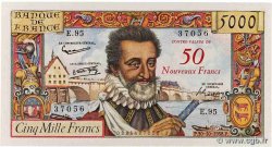 50 NF sur 5000 Francs HENRI IV FRANCE 1958 F.54.01