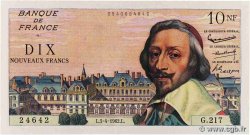 10 Nouveaux Francs RICHELIEU Numéro radar FRANCE  1962 F.57.18 AU