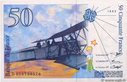 50 Francs SAINT-EXUPÉRY FRANKREICH  1993 F.72.02 VZ