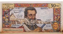 50 Nouveaux Francs HENRI IV Spécimen FRANCIA  1959 F.58.01Spn