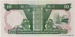10 Dollars HONG KONG  1992 P.191c VF-