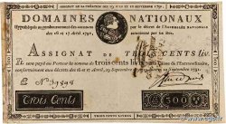 300 Livres Faux FRANCE  1791 Ass.18x VF