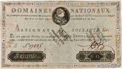 60 Livres Faux FRANCE  1791 Ass.14x F