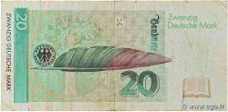 20 Deutsche Mark GERMAN FEDERAL REPUBLIC  1991 P.39a G