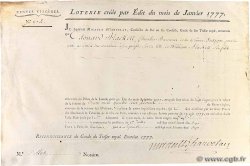 2400 Livres FRANCE regionalism and miscellaneous Paris 1777 F.- VF+