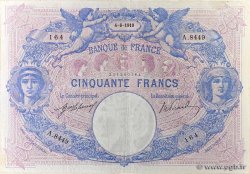 50 Francs BLEU ET ROSE FRANCE  1919 F.14.32