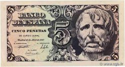 5 Pesetas SPAIN  1947 P.134a AU-
