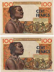 100 Francs Lot FRENCH WEST AFRICA  1956 P.46 q.SPL