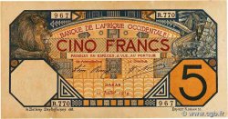 5 Francs DAKAR FRENCH WEST AFRICA Dakar 1919 P.05Ba