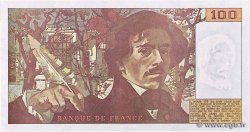100 Francs DELACROIX imprimé en continu FRANCE  1990 F.69bis.01bB UNC-