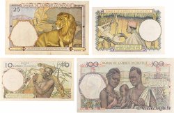5, 10, 25 et 100 Francs Lot FRENCH WEST AFRICA  1939 P.LOT BB to SPL